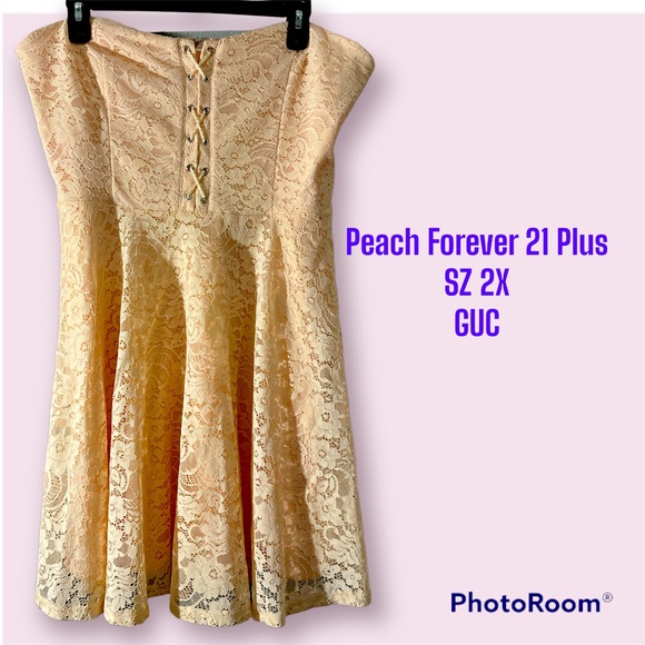 Forever 21 Dresses & Skirts - Traded* Peach Strapless Forever 21 Mini Dress